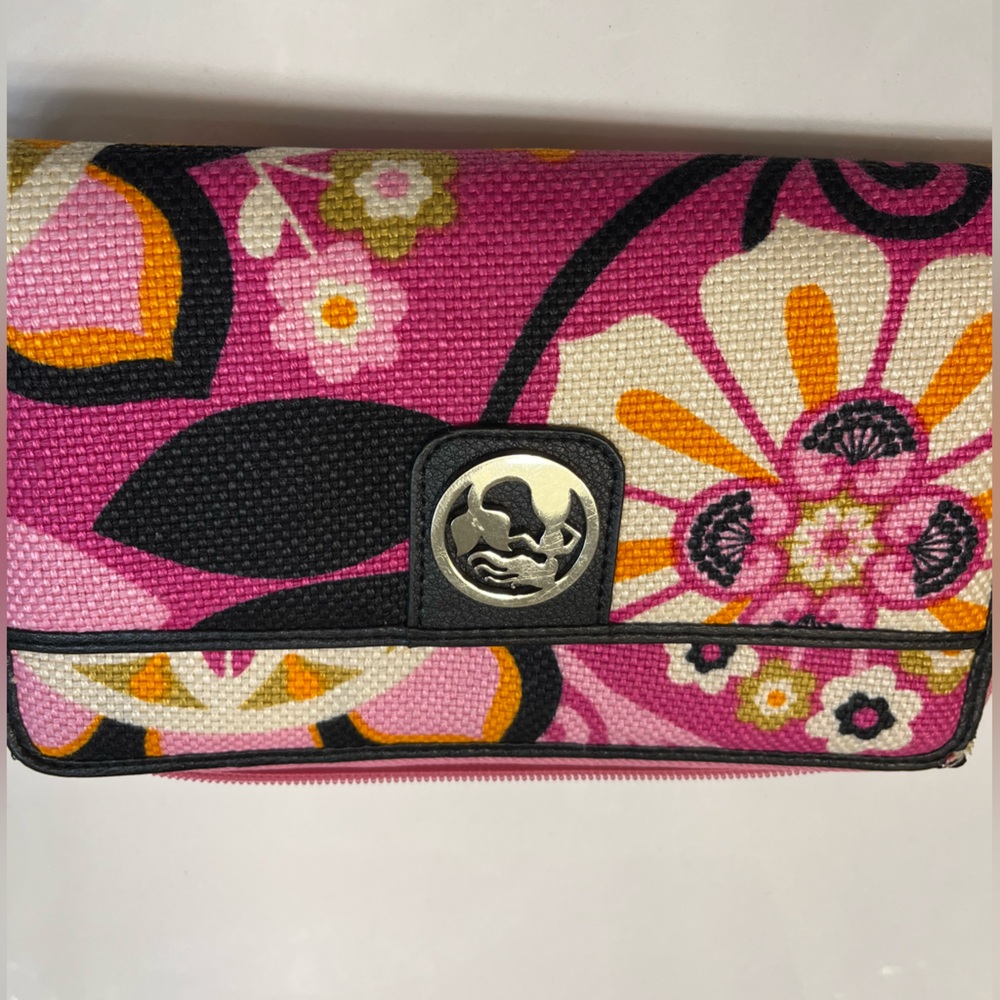 Spartina floral zip up wallet